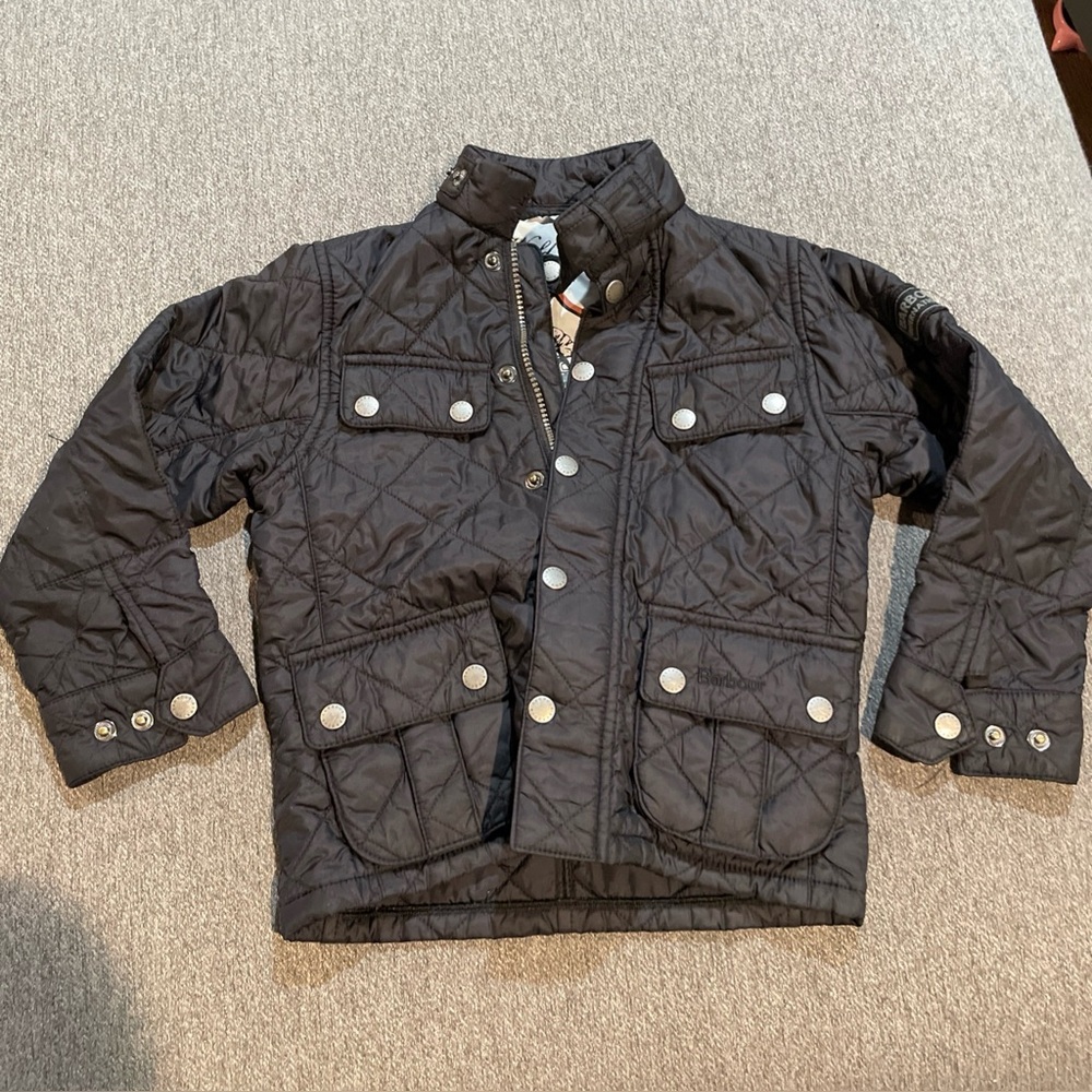 Barbour International Ariel Kids Motorcycle Jacket Polyamide Black Size 4-5